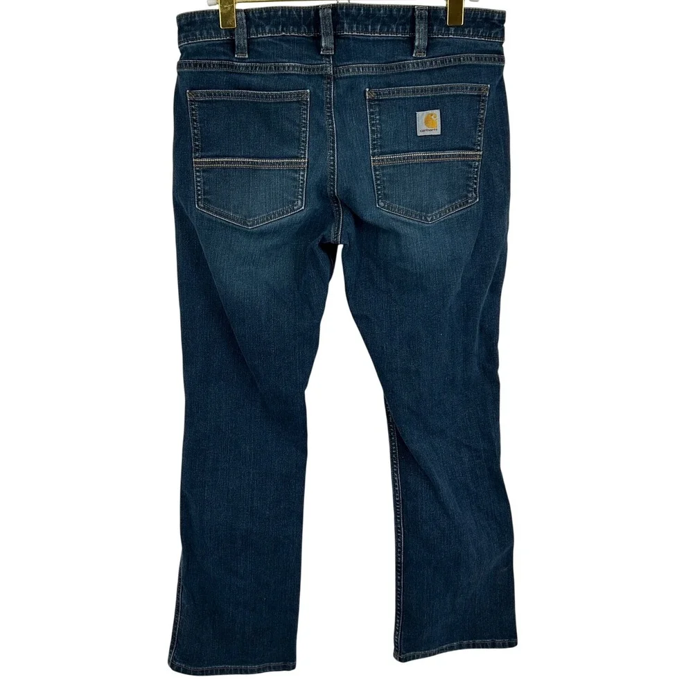 Carhartt Slim Fit Blue Denim Jeans‎ Mens 33x30 Workwear Cotton Blend BD6570-M